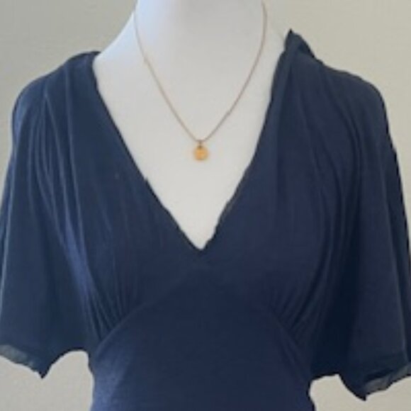 Anthropologie Navy V-Neck Knit Dress - XS -P - Picture 6 of 6